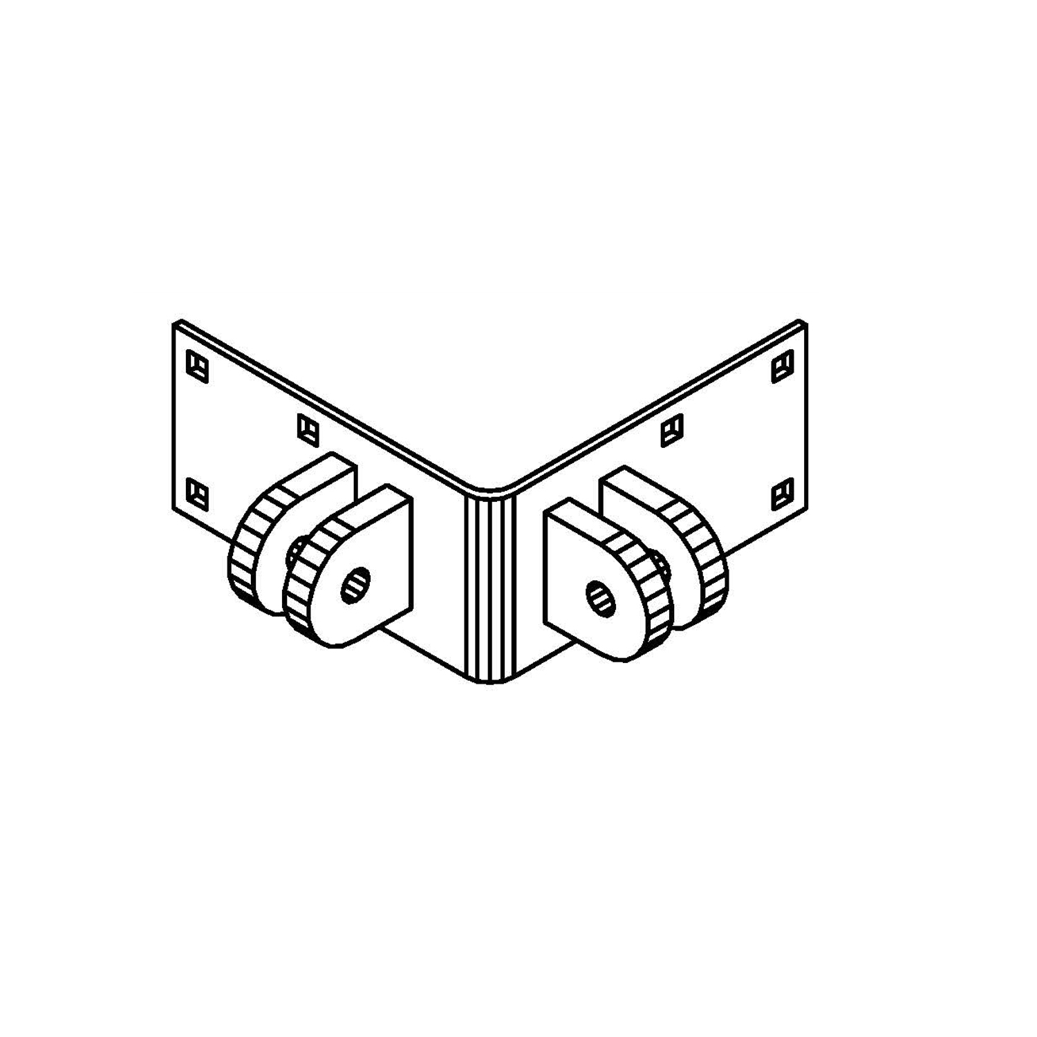 Double Sided Female Corner Bracket